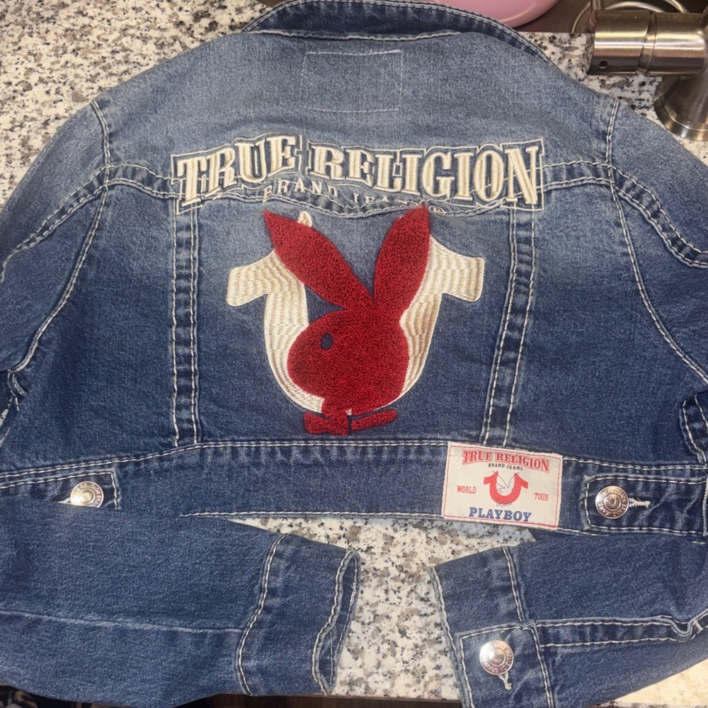 True Religion Denim cropped jacket 2024 limited edition playboy